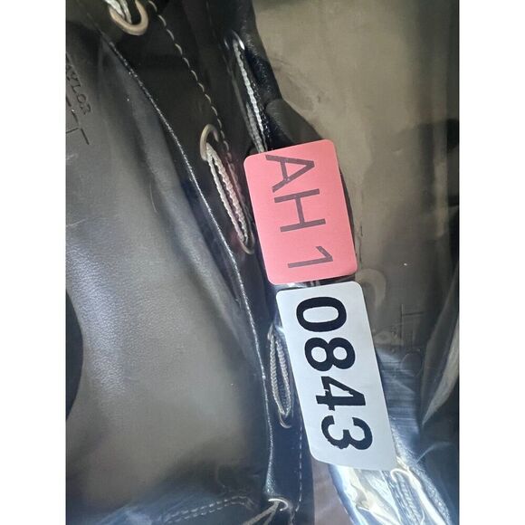 Women's ANN TAYLOR LOFT black cute bow white Synthetic Upper square toe low 7-8 - Picture 8 of 8